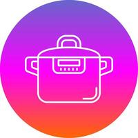 Pressure cooker Line Gradient Circle Icon vector