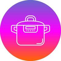 Pressure cooker Line Gradient Circle Icon vector