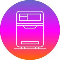 Fridge Line Gradient Circle Icon vector