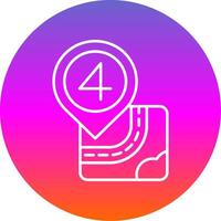 Four Line Gradient Circle Icon vector