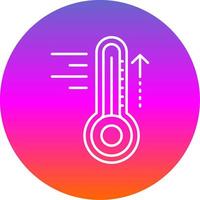 caliente línea degradado circulo icono vector