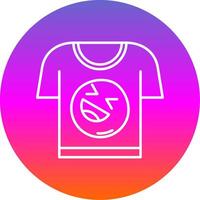 Tee Line Gradient Circle Icon vector