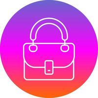 Purse Line Gradient Circle Icon vector