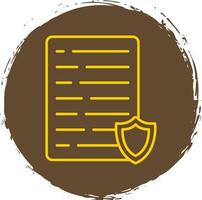 Confidential Line Circle Yellow Icon vector