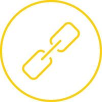 Link Line Circle Yellow Icon vector