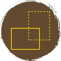 Transform Line Circle Yellow Icon vector