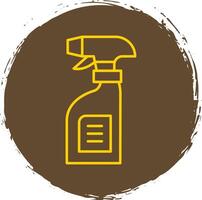 Cleaning Spray Line Circle Yellow Icon vector