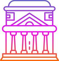 Pantheon Line Gradient Icon vector