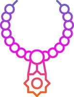 Necklace Line Gradient Icon vector