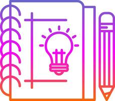 Sketchbook Line Gradient Icon vector