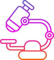 Microscope Line Gradient Icon vector