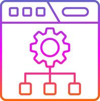 Setting Line Gradient Icon vector