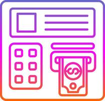 Atm machine Line Gradient Icon vector