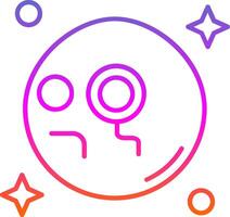 Monocle Line Gradient Icon vector