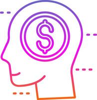 Greed Line Gradient Icon vector