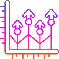 Grow up Line Gradient Icon vector