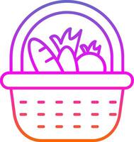 Basket Line Gradient Icon vector