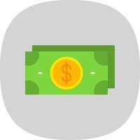 Money Flat Curve Icon vector