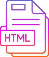 Html Line Gradient Icon vector