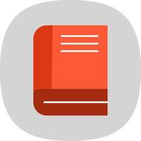 Book Flat Curve Icon vector