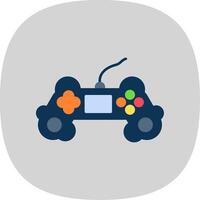 Gaming Flat Curve Icon vector