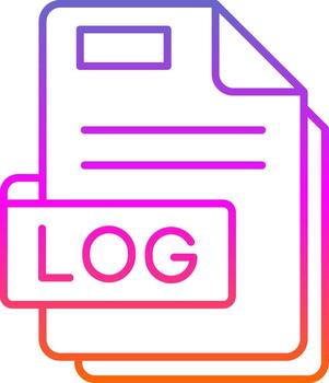Log Line Gradient Icon vector