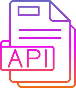 Api Line Gradient Icon vector