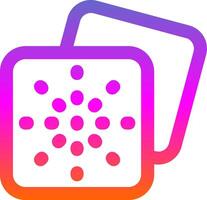 Grid dots Line Gradient Icon vector