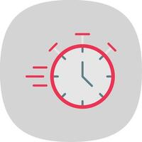 Stopwatch Flat Curve Icon vector