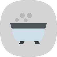 Bathtub Flat Curve Icon vector