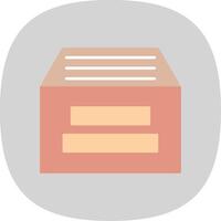 Archive Flat Curve Icon vector
