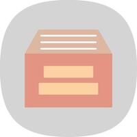 Archive Flat Curve Icon vector