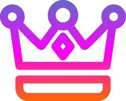 Crown Line Gradient Icon vector