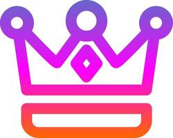 Crown Line Gradient Icon vector