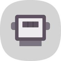 Electric Meter Flat Curve Icon vector