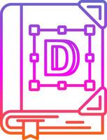 Font Line Gradient Icon vector