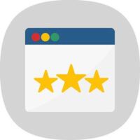 Web Rating Flat Curve Icon vector