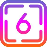 Six Line Gradient Icon vector