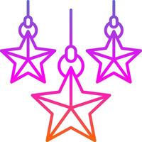 Christmas star Line Gradient Icon vector