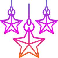 Christmas star Line Gradient Icon vector