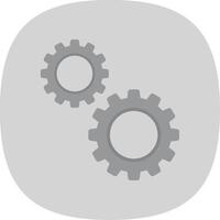 Gears Flat Curve Icon vector