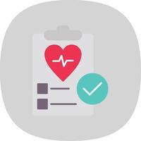 Health Check Flat Curve Icon vector