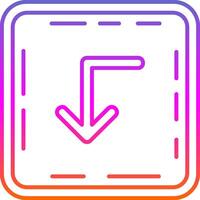 Turn down Line Gradient Icon vector