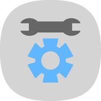 Technical Support Flat Curve Icon vector