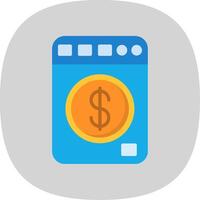 Money Laundering Flat Curve Icon vector