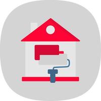 Home Renovation Flat Curve Icon vector