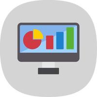 Dashboard Flat Curve Icon vector