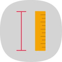 Measurement Flat Curve Icon vector