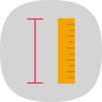 Measurement Flat Curve Icon vector