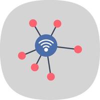 Network Flat Curve Icon vector